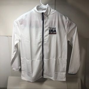 Men's XXLarge Lightweight White Team USA Olympic Sports Full Zip Up